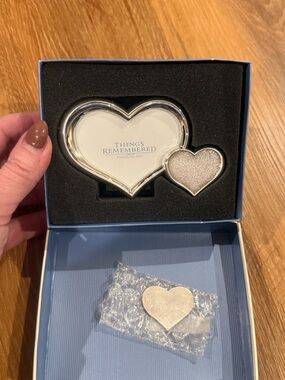 Things Remembered Silver Duo Heart Frame (NWT & In Box)